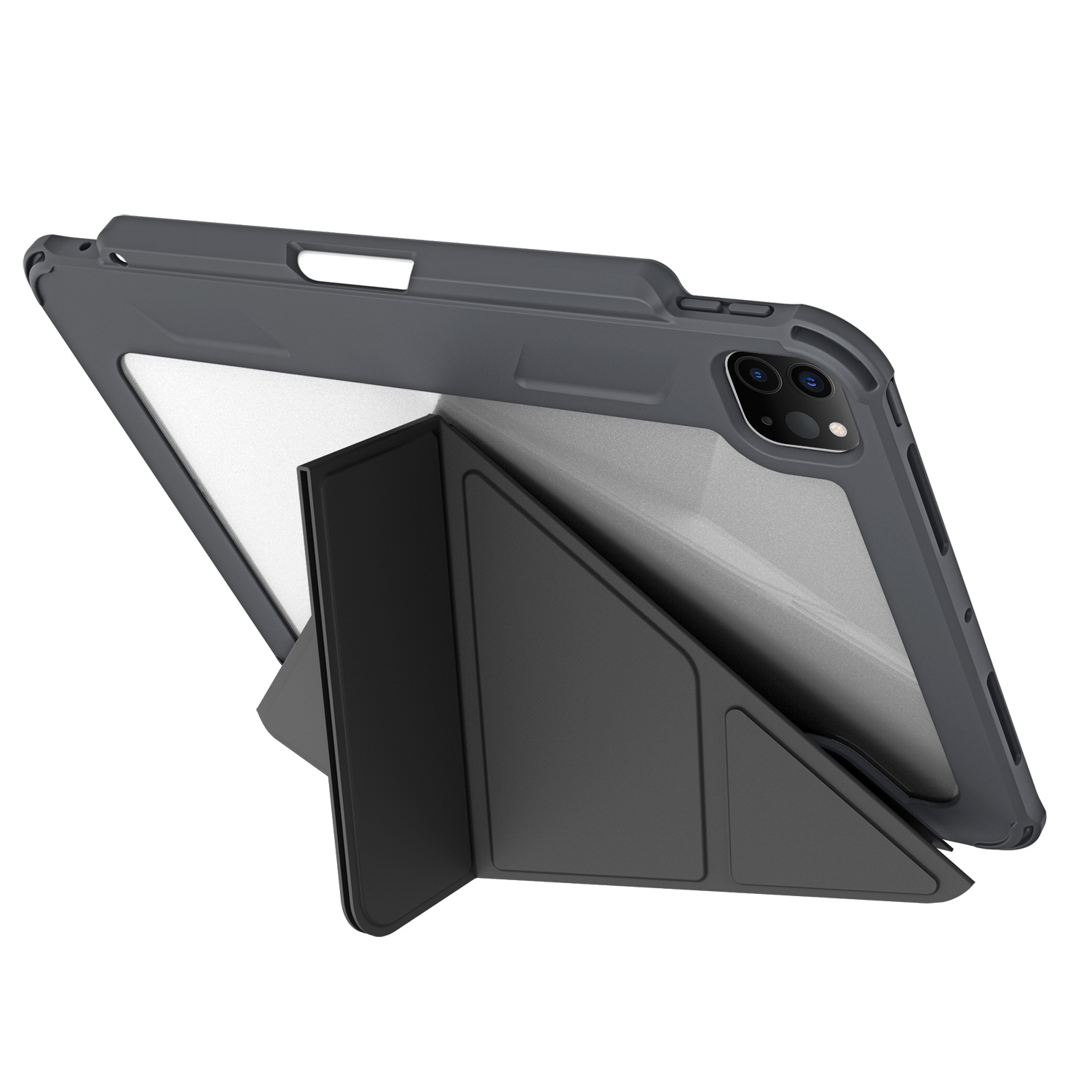 2024 New Arrival Clear 2.0mm PC TPU Four Corner Airbag Shockproof Smart Cover iPad Leather Case For iPad Air 10.9 inch 6/5/4th 2