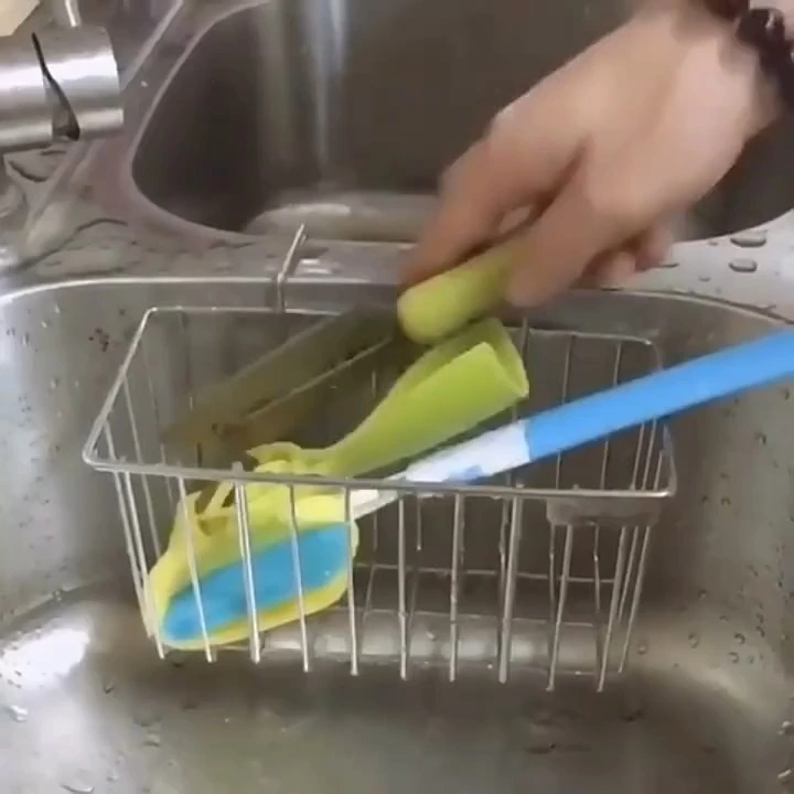 Estante de almacenamiento de esponja para fregadero directo del fabricante, acero inoxidable 304 para cocina 1