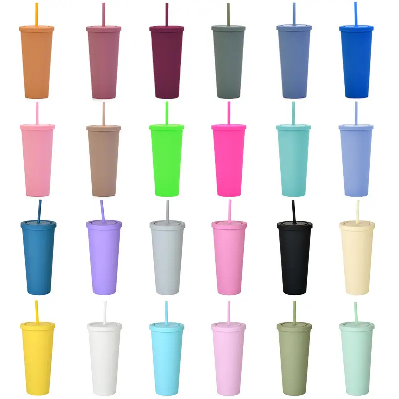 La comodidad de un vaso de plástico con tapa y pajita: una solución perfecta para bebidas sobre la marcha 1