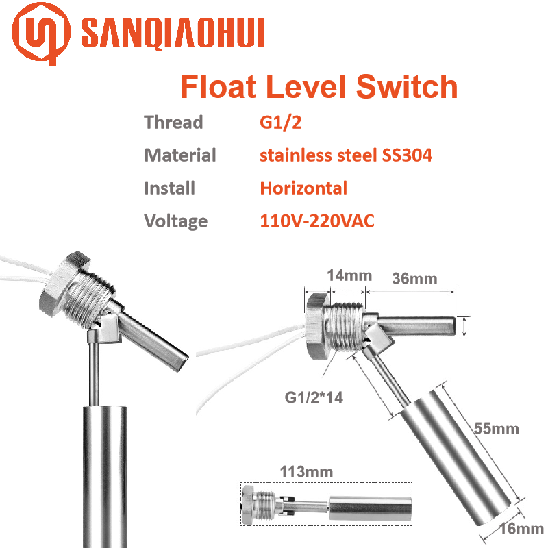 SANQIAOHUI  G1/2 float level switch liquid level sensor switch 3