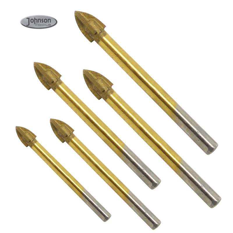 Johnson Tools Cruz Cabeça Cortador De Vidro De Carboneto Buraco Saw Ferramenta Parede Cerâmica Telha De Mármore Broca De Vidro Conjunto 1