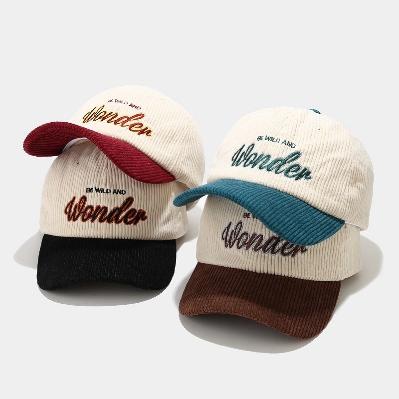 Unisex Corduroy Embroidered Baseball Cap