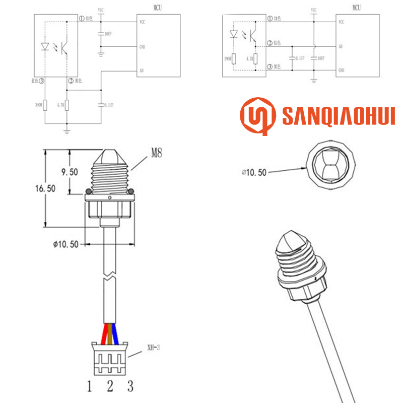 Sanqiaohui YS-IR01 Electro-Optic Liquid Level Switch Sensor 3