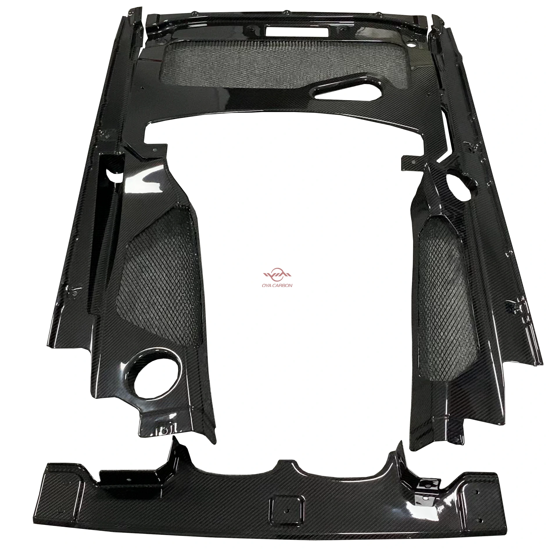 Kit vano motore Lamborghini Gallardo 2011, prodotto in fibra di carbonio OYA lucido 3K Twill 1