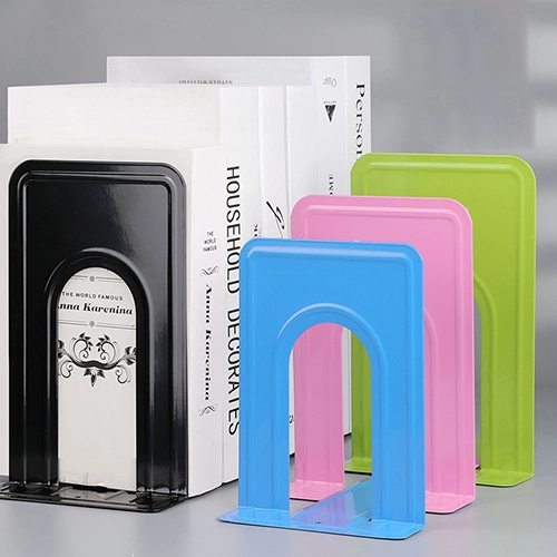 Sujetalibros minimalista de escritorio personalizado de metal utilizado para organizar libros 1