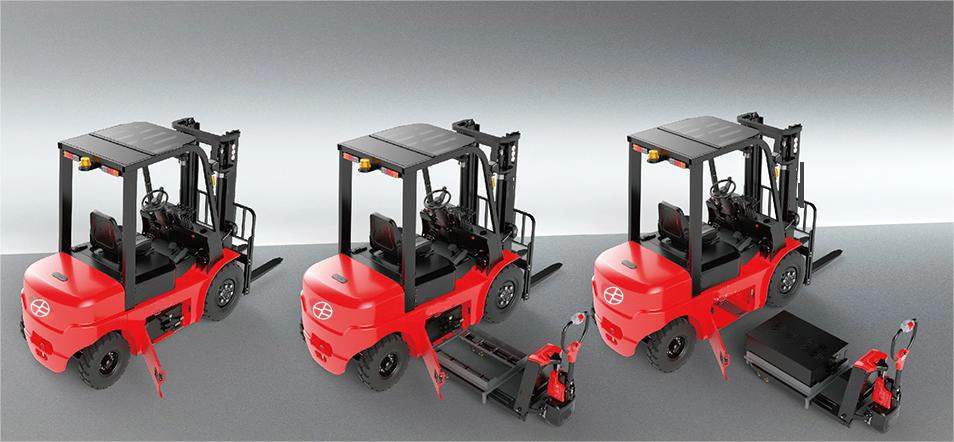 Electric Forklift EFX302H/352H/382H 3.0/3.5/3.8 t Side Pull Lithium Battery Forklift 6