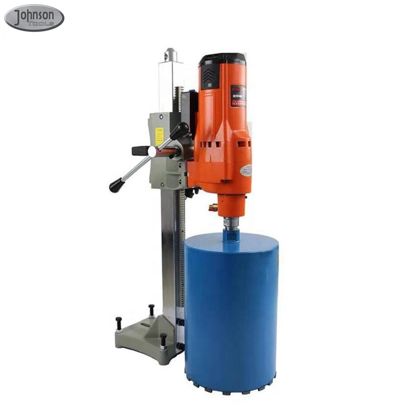 Máquina de perfuração de núcleo de diamante de concreto reforçado de grau industrial de classe industrial Johnson Tools com fonte de água 1