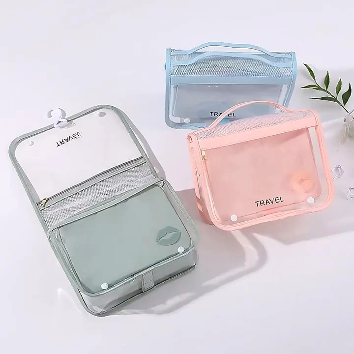 Männer und Frauen, transparenter PVC-Kulturbeutel, modischer Organizer, Make-up-Tasche, wasserdicht, für Reisen, Schönheit, Kosmetiktasche 1