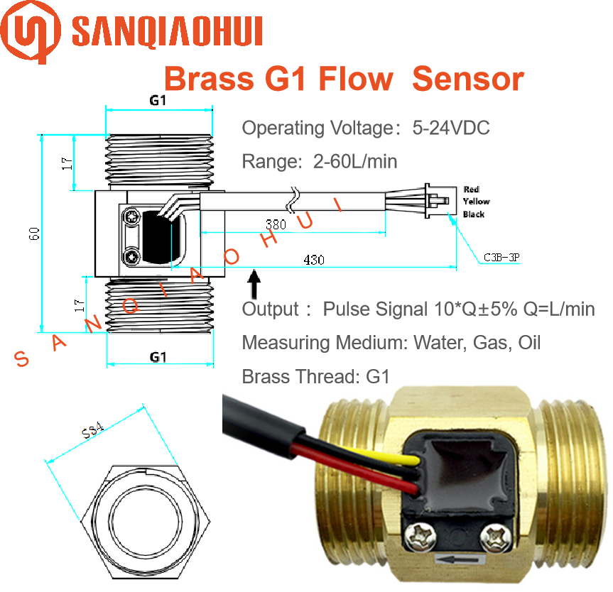 Sanqiaohui | Brass Flow Sensors G1 3