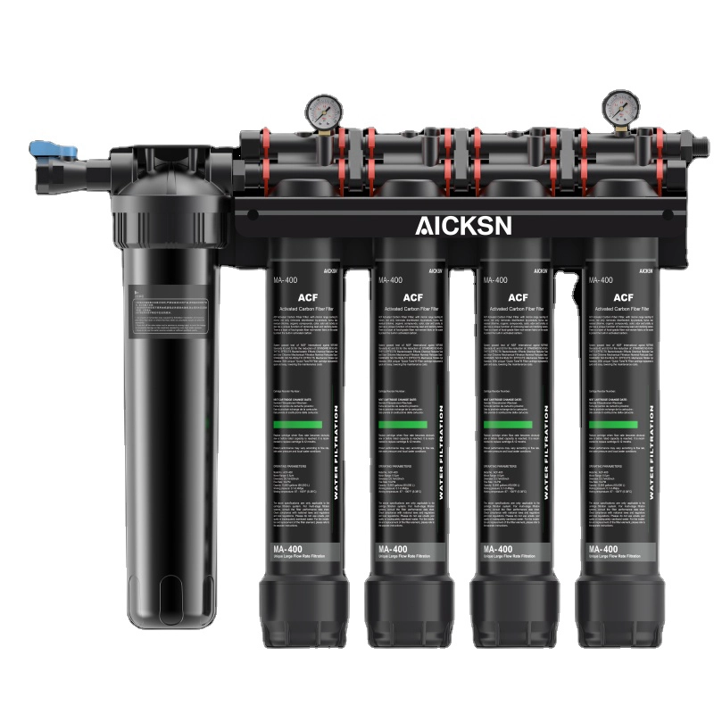 Purificador de agua comercial de cuarta etapa Aicksn, filtro de papel de carbón activado, proveedor dorado, filtro de carbón activado c 1