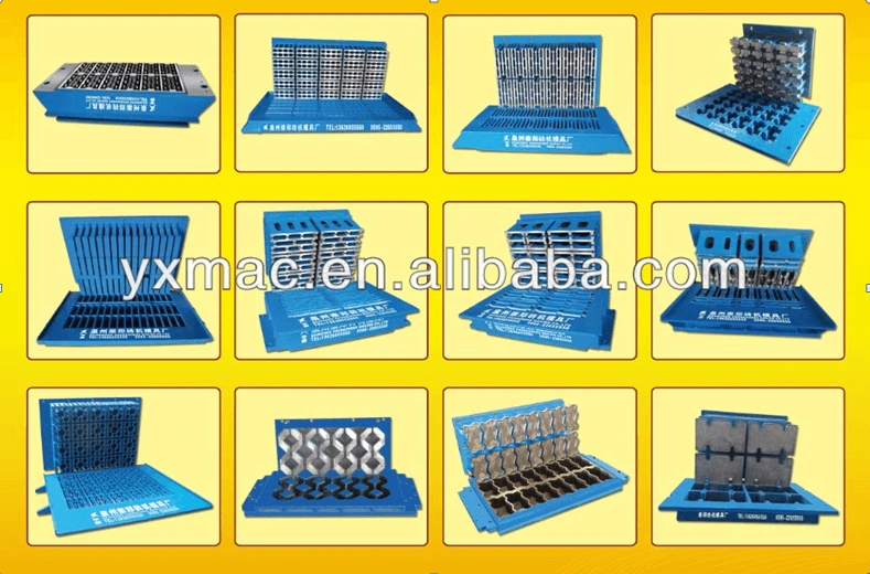 Certification d'usine Moule de bloc mural durable pour divers moules en blocs de béton 1
