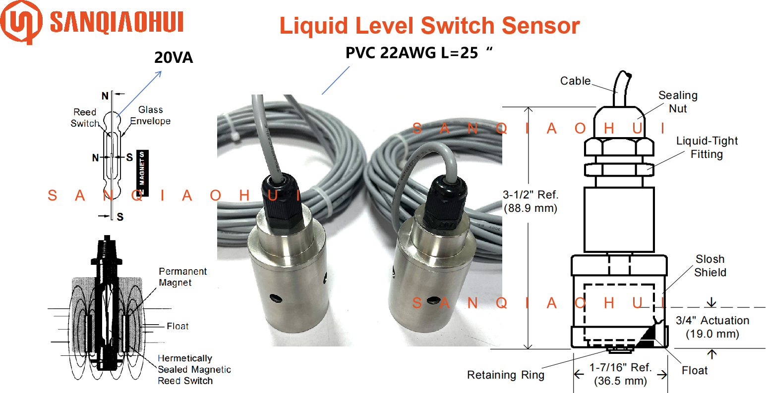 Sanqiaohui  Stainless steel Float Level Switch Sensor 6