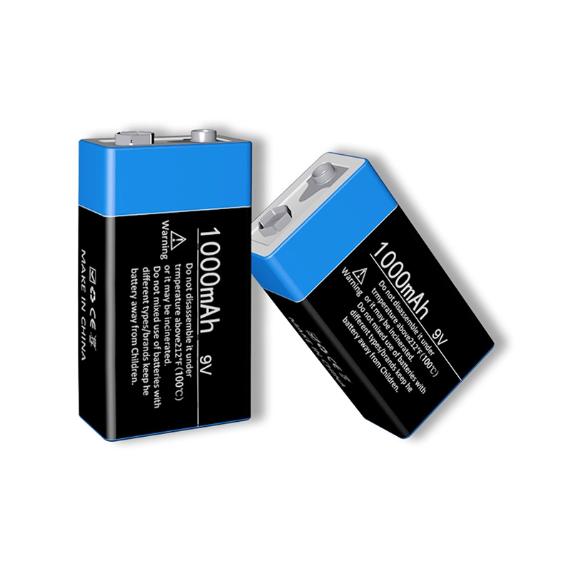 HW-9V USB-C Rechargeable Lithium Battery Replace 6LR61/6F22 1
