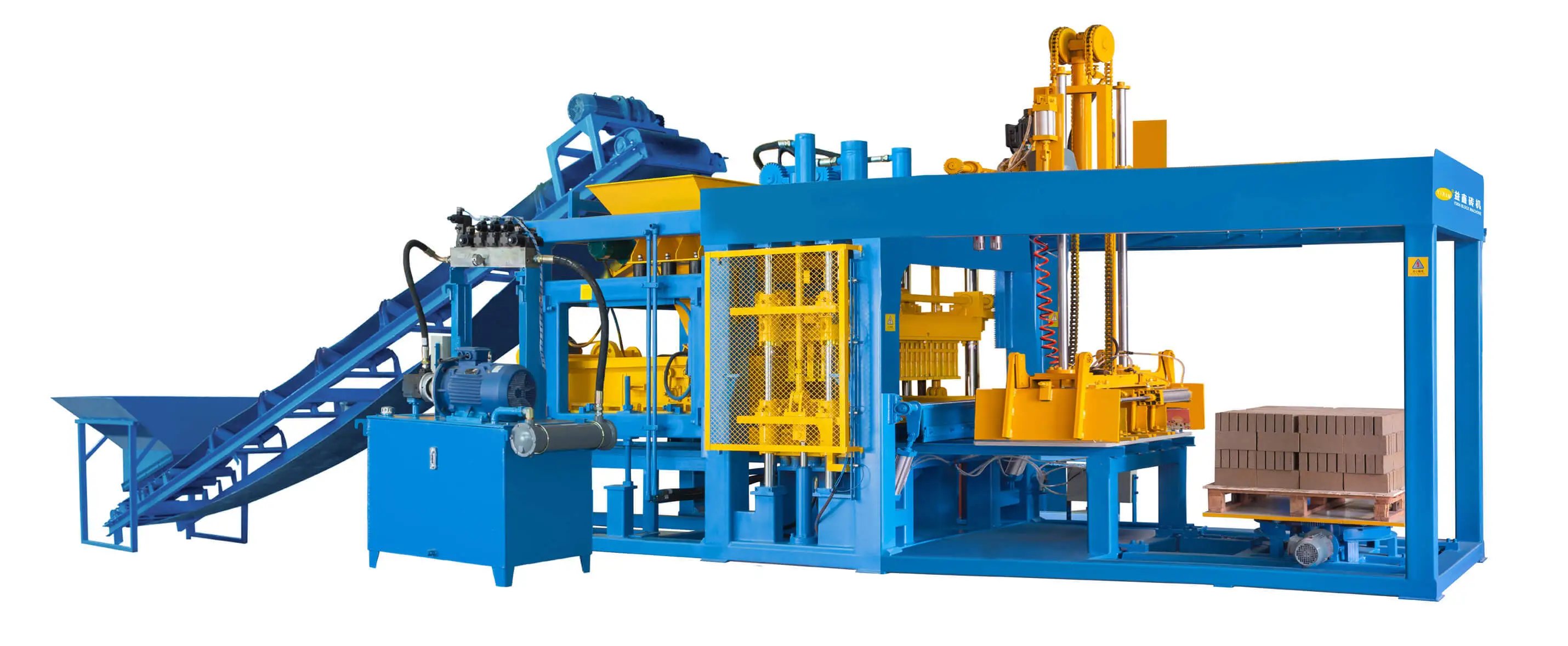 Máquina de enclavamiento de bloques sólidos de hormigón al por mayor de fábrica QTMT12-15 de paleta libre de maquinaria Yixin 1