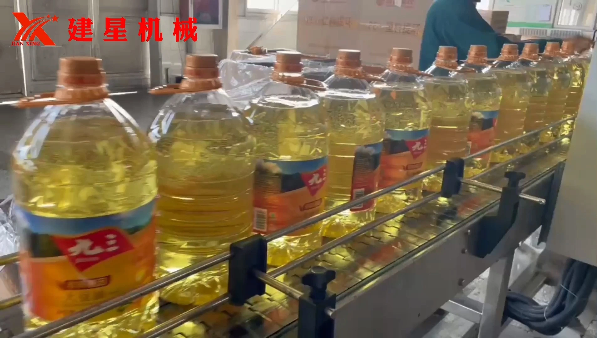 Automatic Case Packer Packaging Machine For Edible Oil PET Bottle Tin Can 1