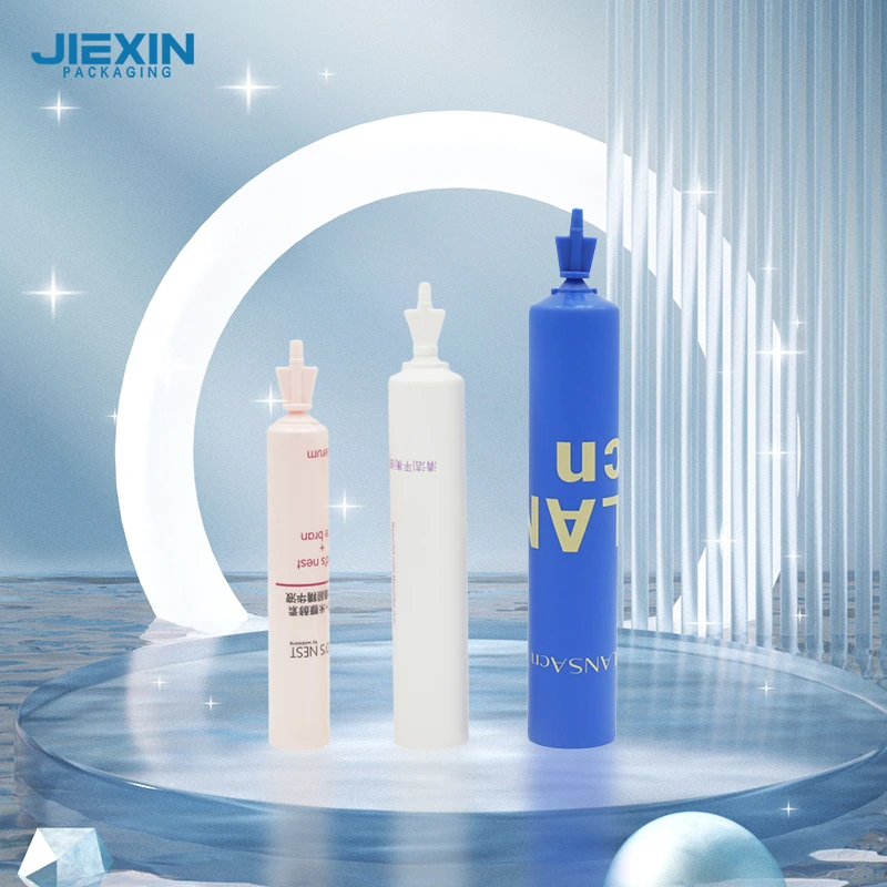 Tube de la série d'emballages en plastique cosmétique twist-off avec capuchon flexible 1