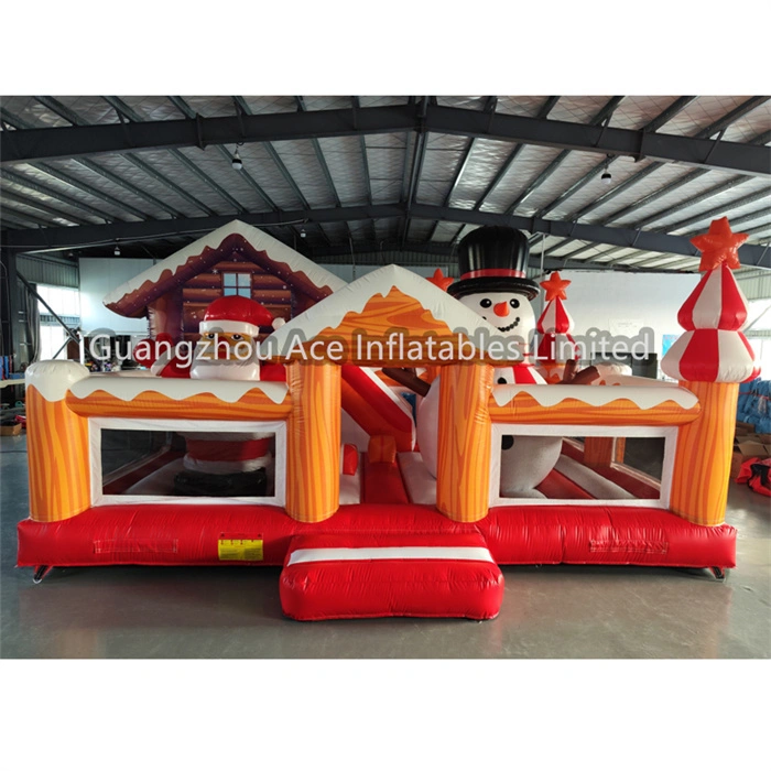 Parque infantil inflable navideño de Santa Fun City: ¡castillo inflable para saltar para alegrar las fiestas! 1