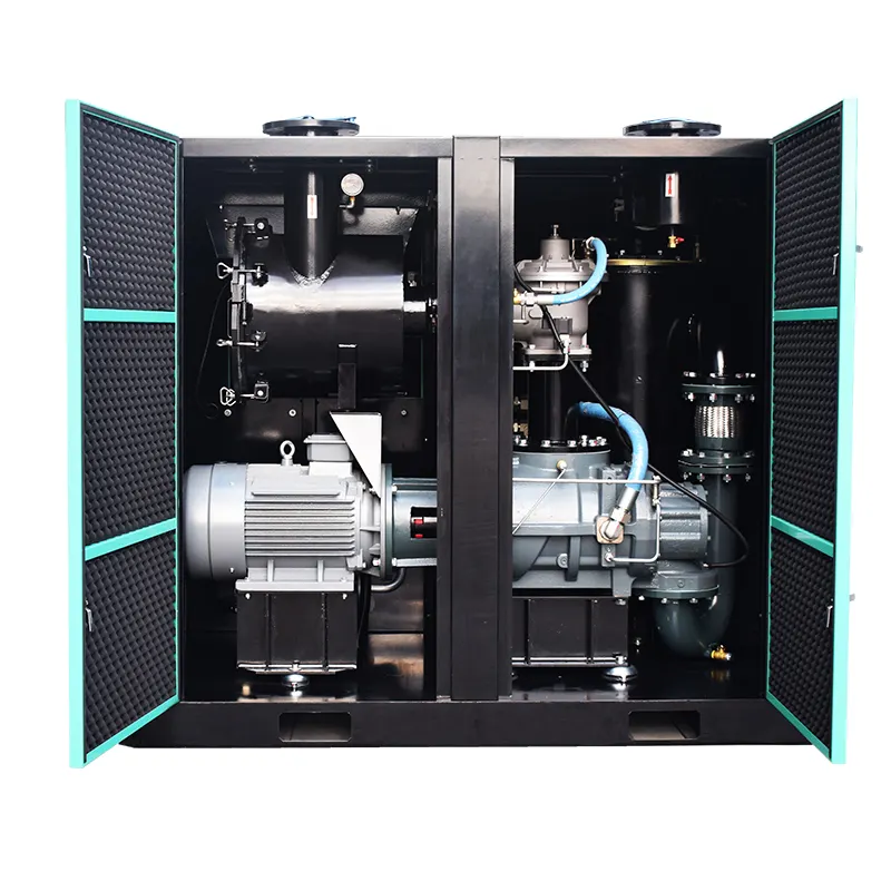Hot Oil Injected Screw Vacuum Pump Green and Black (customizable) Jinyuan Air Compressor Brand 3