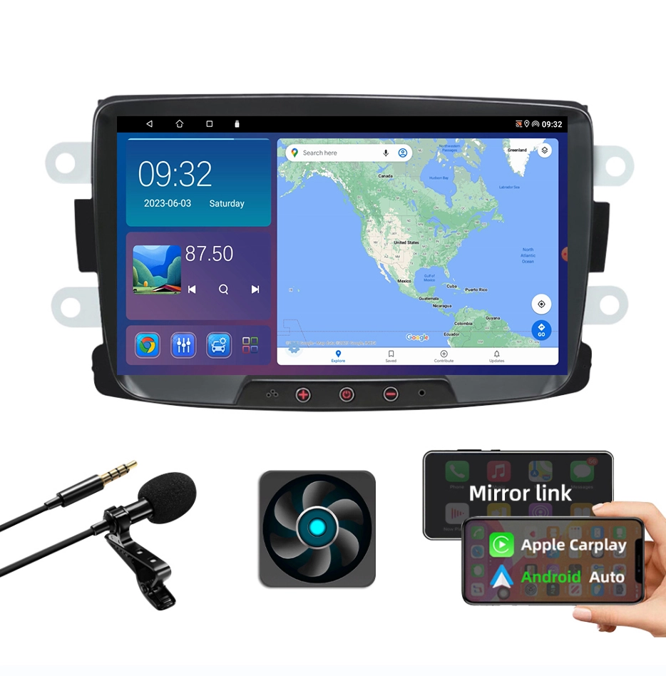 Jmance 8 inch Dashboard Ram 2GB Rom 32/64GB Android Auto Carplay GPS Navigation 2 Din Car DVD Player For Renault Dacia Duster 1