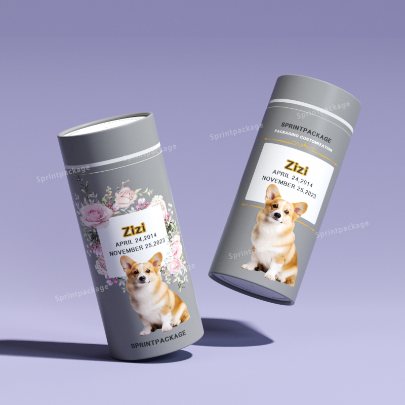 Biologisch abbaubare Papierröhrchen, Tierstreuröhrchen, Asche, Haustierstreuurne, Beerdigung, Andenken, Zylinder, Verpackungsbox 2