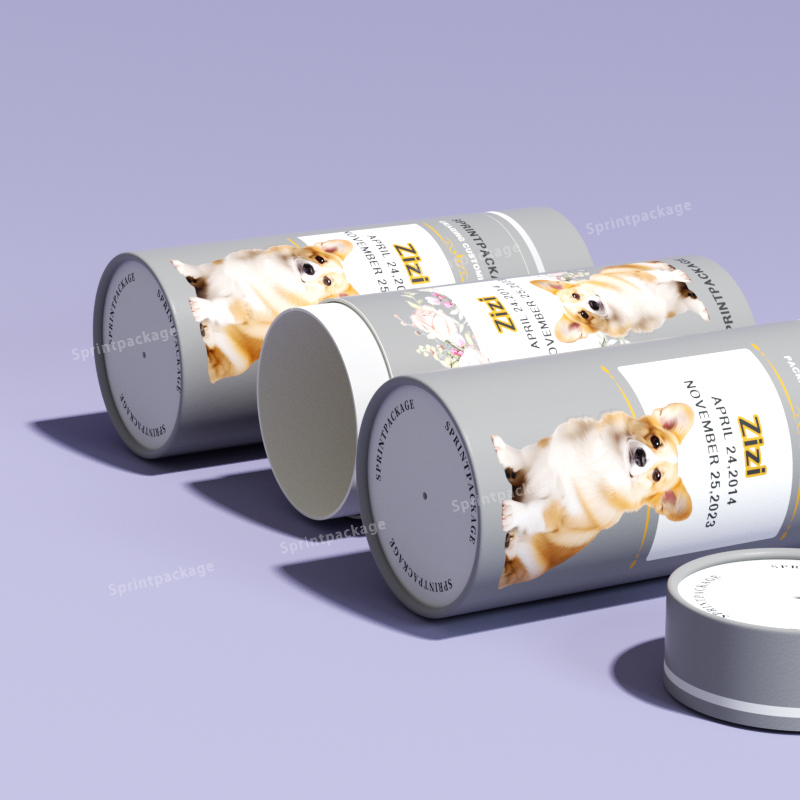 Biologisch abbaubare Papierröhrchen, Tierstreuröhrchen, Asche, Haustierstreuurne, Beerdigung, Andenken, Zylinder, Verpackungsbox 4