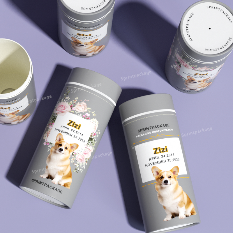 Biologisch abbaubare Papierröhrchen, Tierstreuröhrchen, Asche, Haustierstreuurne, Beerdigung, Andenken, Zylinder, Verpackungsbox 6