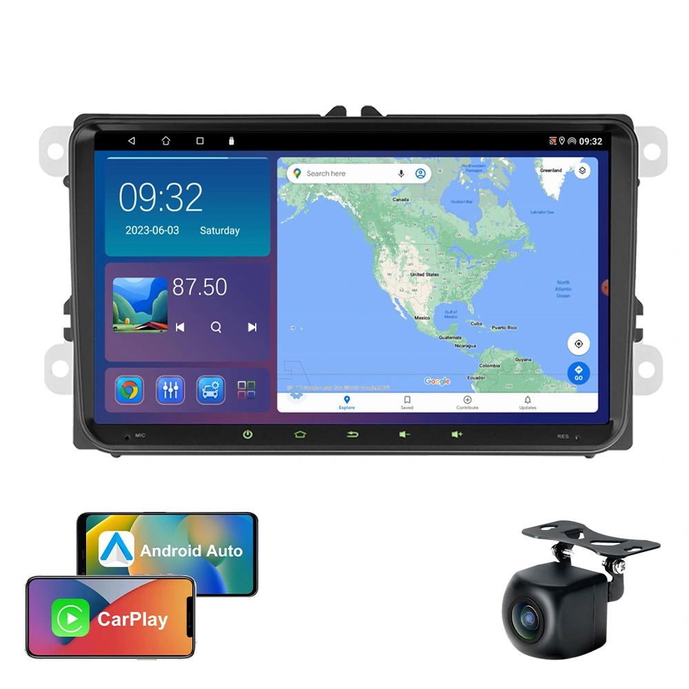 Volkswagen Ram 2GB Rom 32/64GB 2 Din Carplay Android Auto GPS নেভিগেশন কার রেডিও ভিডিও স্টেরিওর জন্য Jmance 9 ইঞ্চি টাচ স্ক্রিন 1