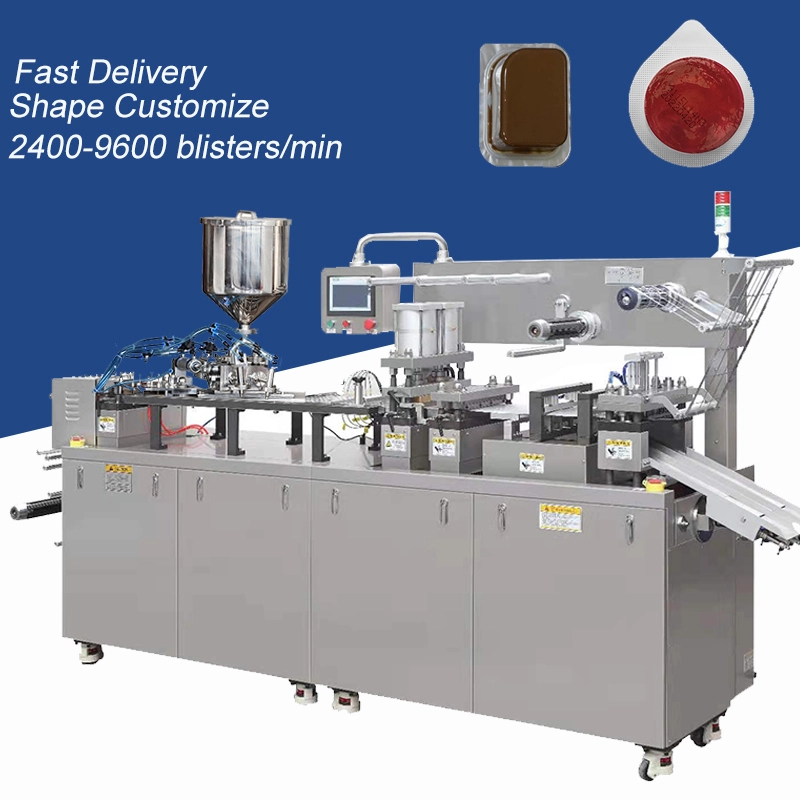 Fully Automatic Small Butter Honey Fruit Jam Syrup Tomato Ketchup Liquid Blister Packing Machine DPP 260 1