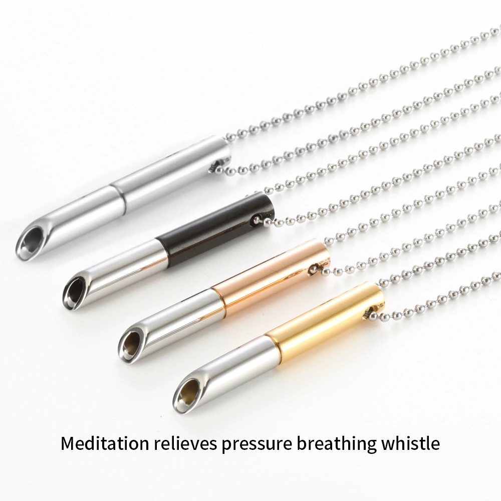 Collier respiratoire anti-tabac en acier inoxydable pour soulager les soucis -XHD 1