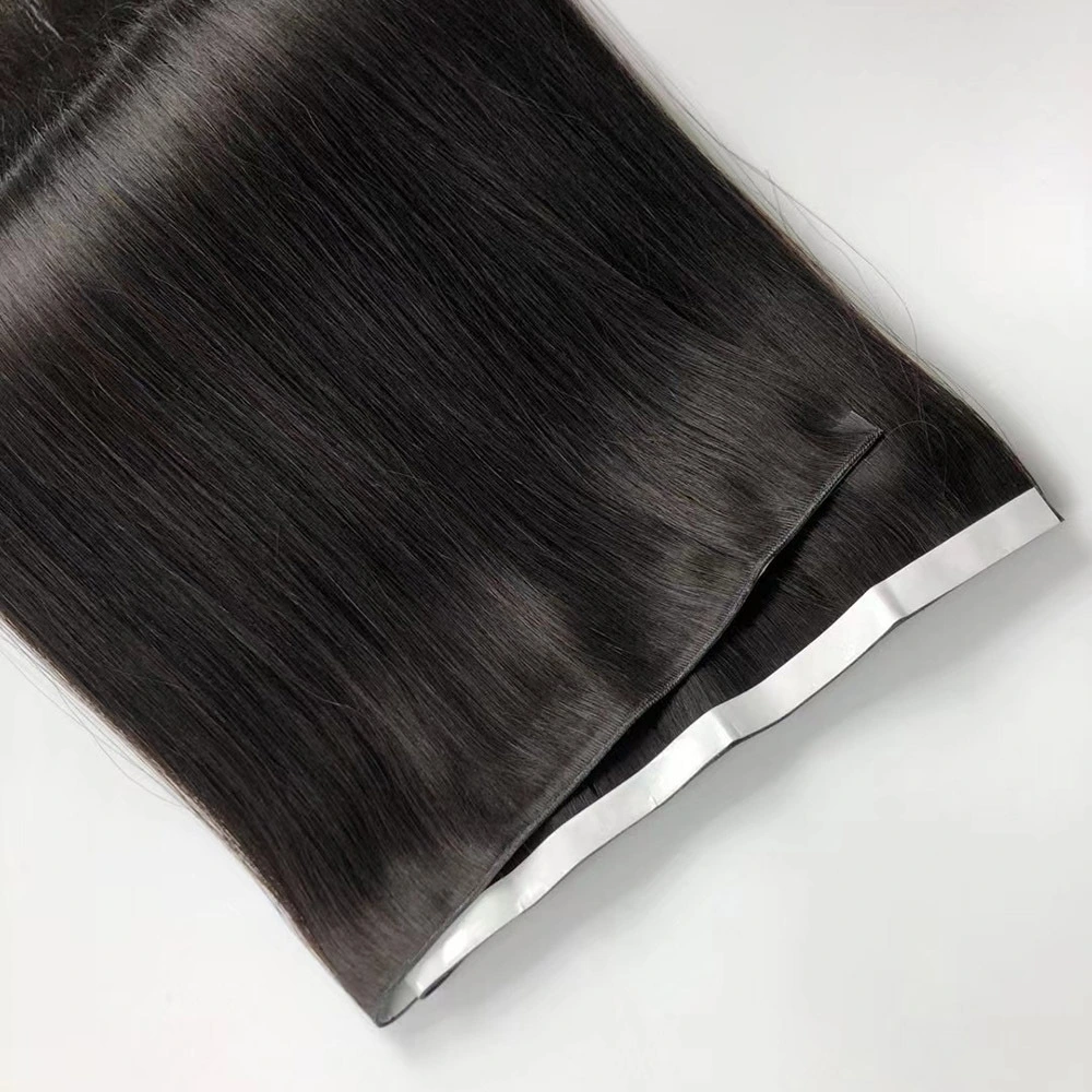 La cutícula alineó la cinta del cabello humano de Remy de la Virgen en extensiones del pelo de la trama 1