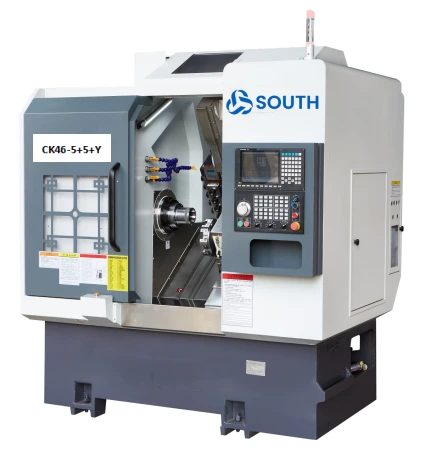 5+5 power head and 4-axis  CNC machining center CK46-5+5+Y 1