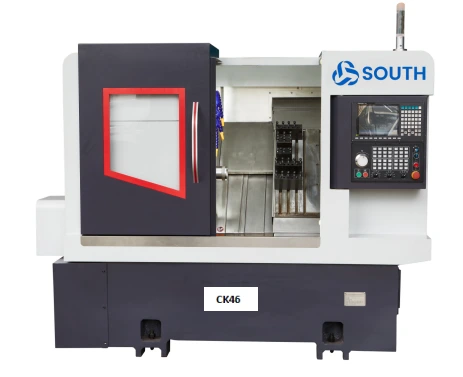 مخرطة CNC ذات سرير مائل عالي الجودة ذات محورين CK46 1