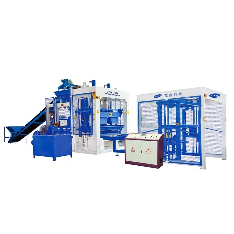 Venta directa de maquinaria Yixin, máquina industrial de fabricación de bloques porosos comprimidos completamente configurada QT18-15 1