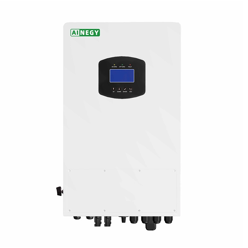 AINEGY جهاز تحكم بالشحن بالطاقة الشمسية الهجين IP65 العاكس 5KW عاكس هجين للطاقة الشمسية لنظام تخزين الطاقة المنزلي 1