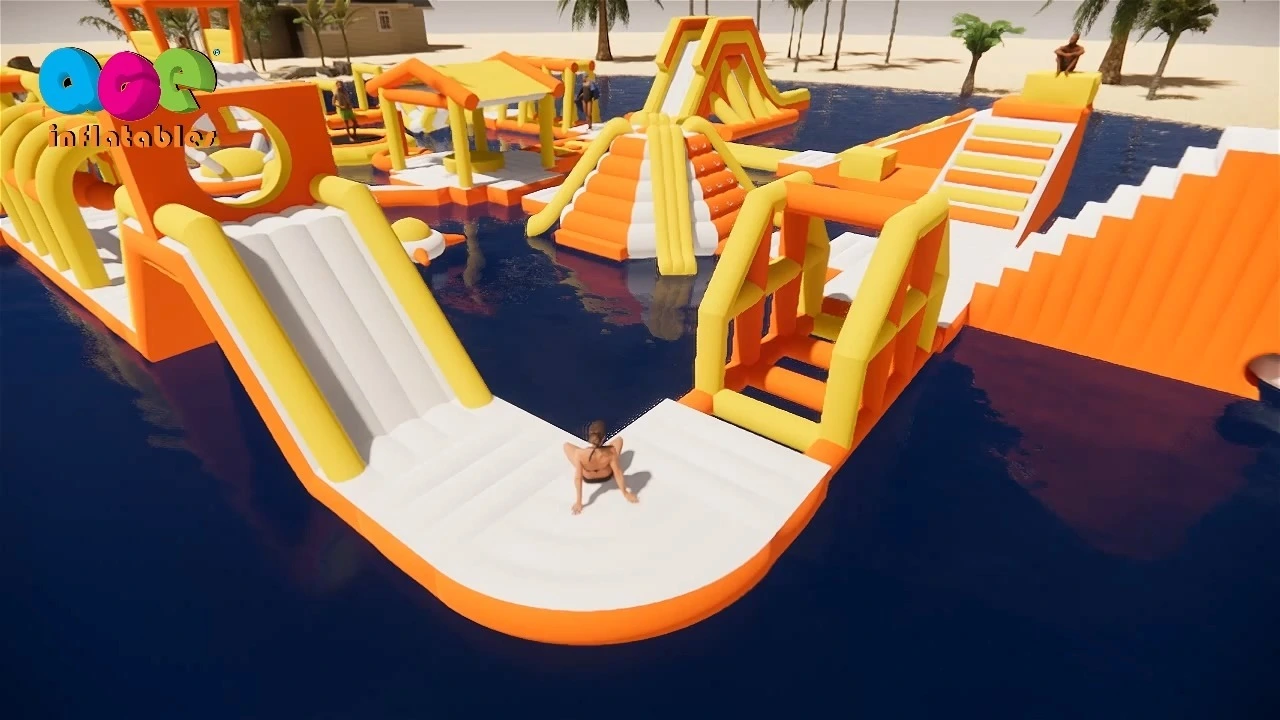 customized water park Adult kids inflatable Aqua park 1