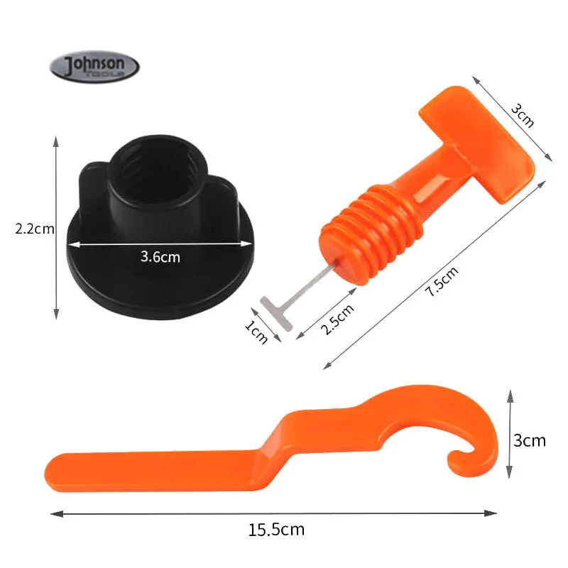 Johnson Tools 50 pièces Mini cales de niveau alignement entretoises de carreaux pour carrelage mural système de nivellement de carrelage niveleur localisateur entretoises pince 1