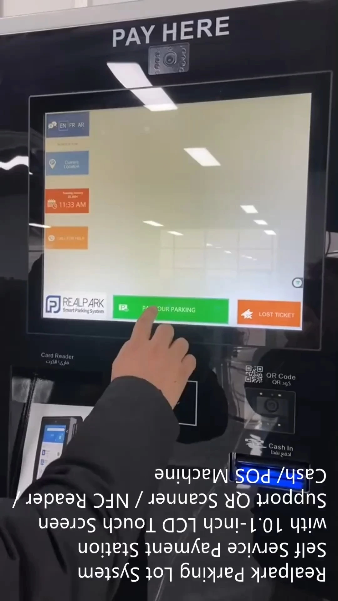 Realpark Android Self-service Payment Station Cash Payment Kiosk for Smart Parking Lots Payment System 1
