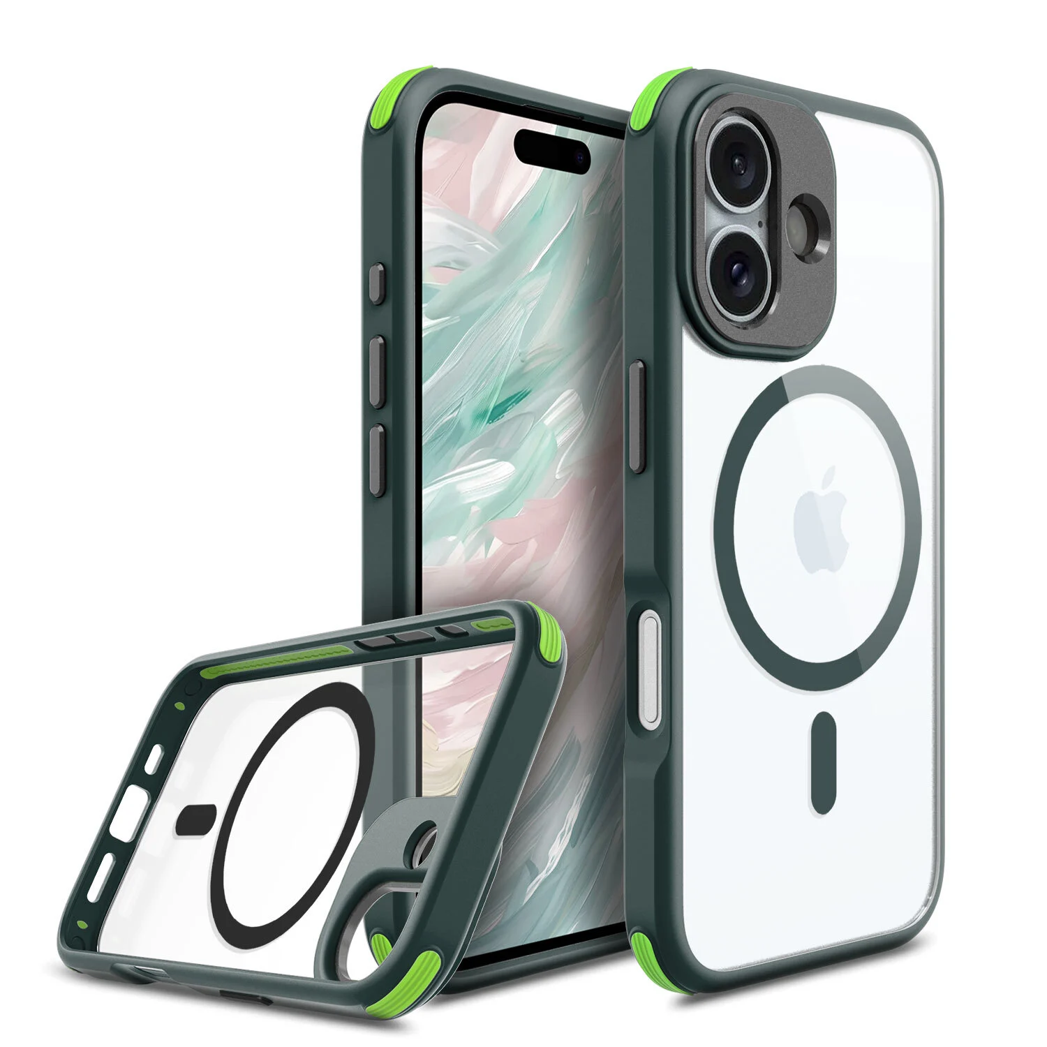 2024 Nueva caja del teléfono móvil Caja magnética de lujo del teléfono de color fluorescente a juego Caja del teléfono del imán a prueba de golpes para la caja de los teléfonos iPhone 16 1
