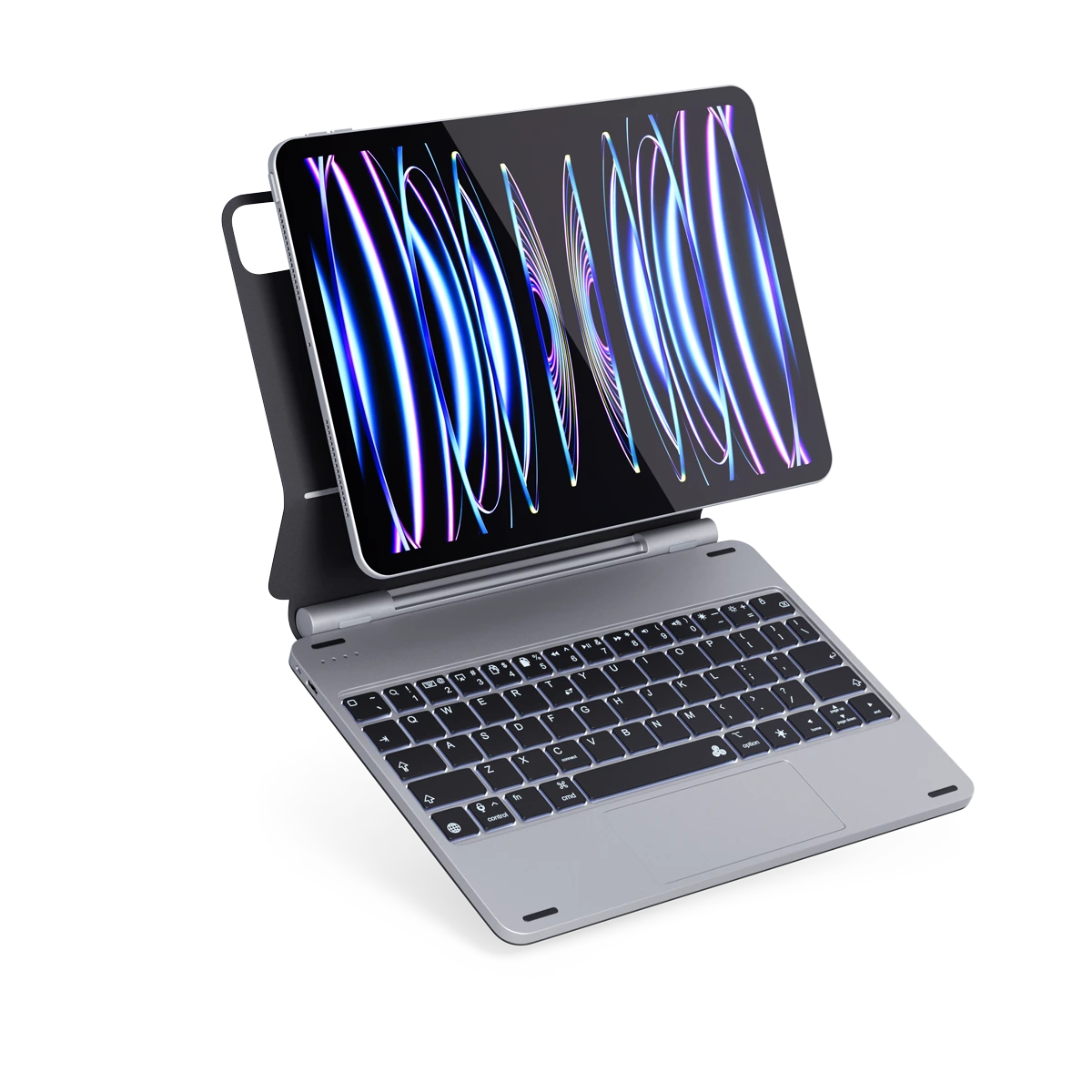 New Arrival Custom language iPad case Mental Smart Quite Touch Pad colors Keyboard Cover For iPad Pro 11 10.9 Magnet stand Cover 1