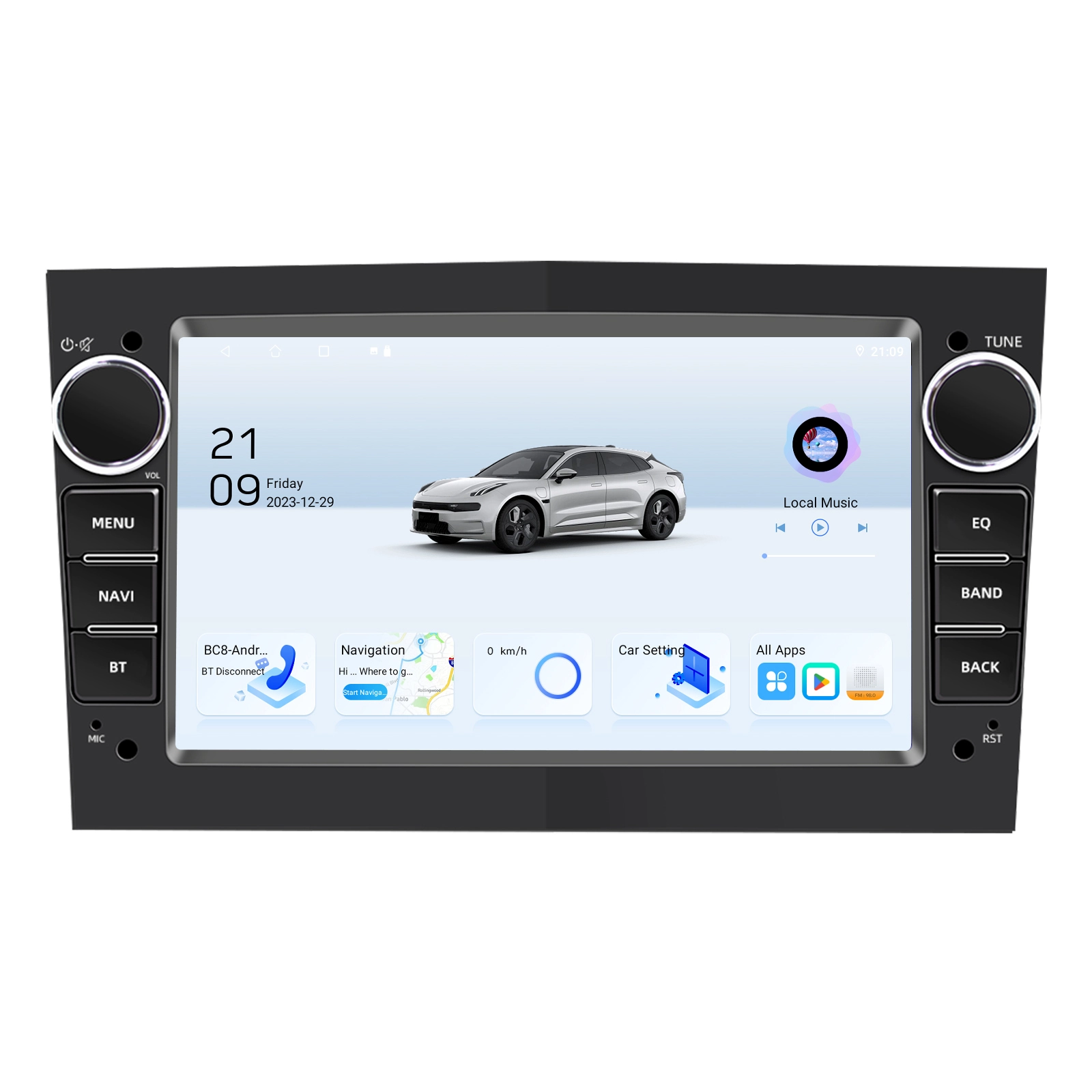 JYT Android 7 polegadas QLED 1024*600 Ram 2GB Rom 32/64GB BT5.4 Carplay para Opel Preto Cinza Prata Multimídia Rádio Estéreo para Carro 1
