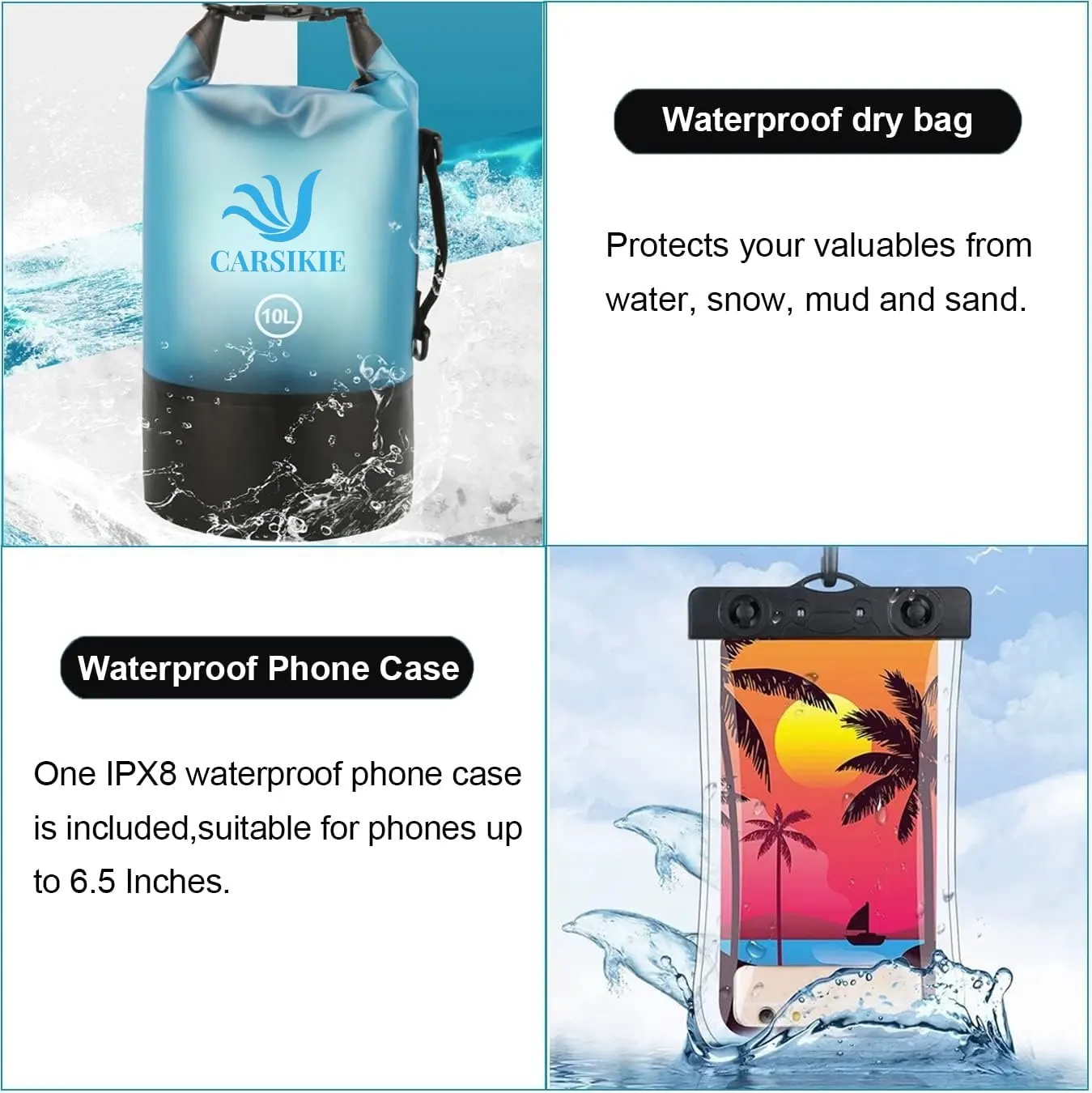 Mochila impermeable con bolsa seca - - Carsikie Bag-1 5