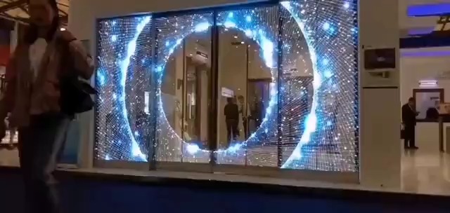 Transparenter Klebstoff -LED -Mesh Billboard Glasmontagefilm 1