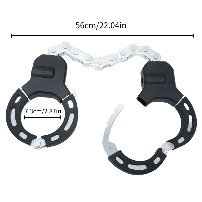 Handcuff lock high-tech A3 steel Nine link chain YMHL01 1