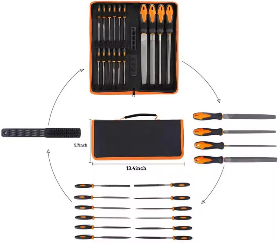 Johnson Tools Offre Spéciale 17 pièces Outil Abrasif En Acier Enduit Électrolytique Lime À Main En Gros Ensemble 6