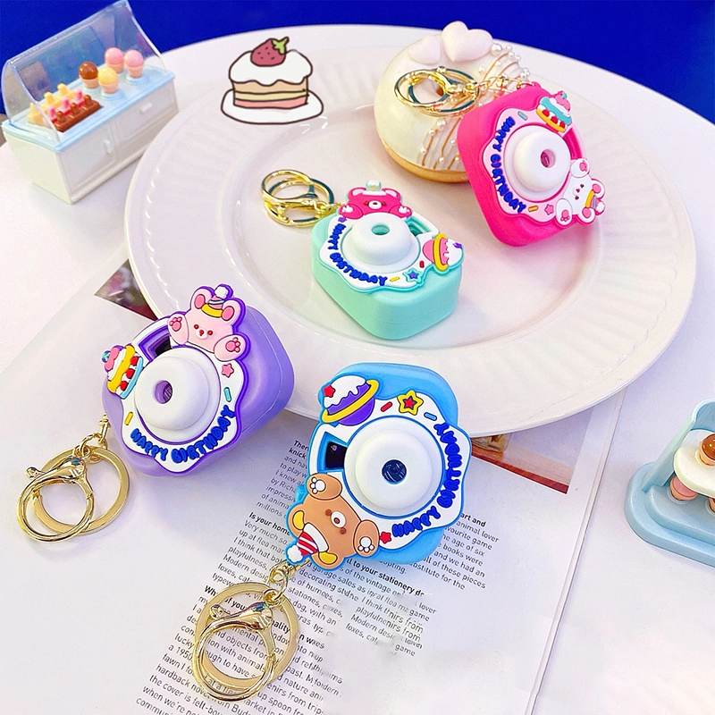 Creative projection small toys cream sweet dream series birthday party camera keychain accessories 1