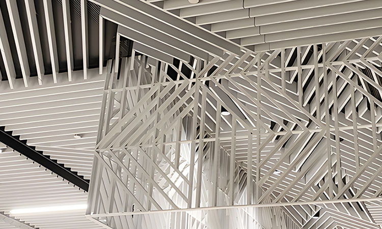 Angle Raffle Ceiling Features and Benefits of Metal Baffle Ceiling - PRANCE