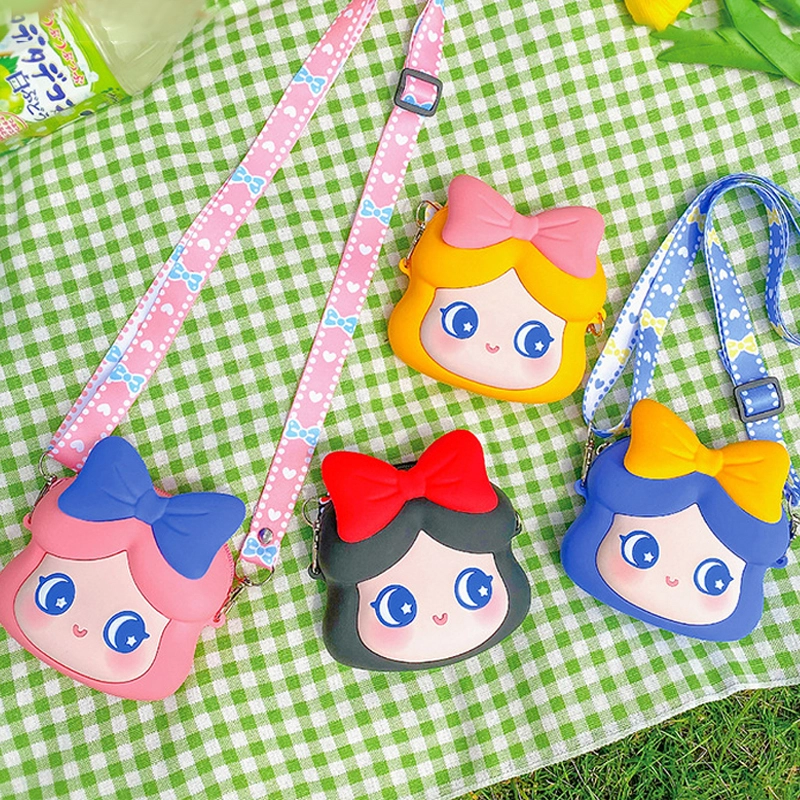 Silicone small crossbody bag cute PVC small male shoulder storage bag small gift Korean spot RANHONG 1