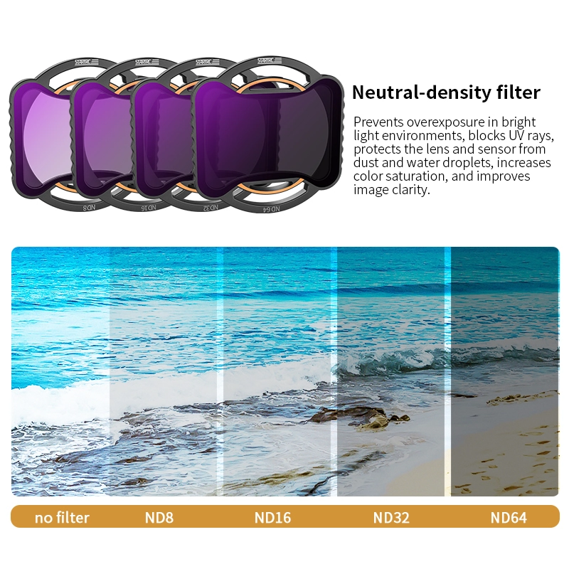 Juego de filtros ND STARTRC de 4 paquetes para DJI Avata 2 1