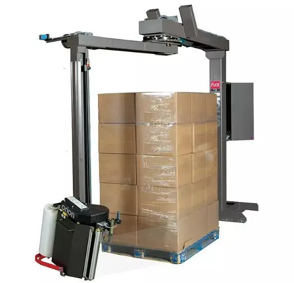 Máquina de envoltura elástica de paletas con brazo giratorio de carretilla elevadora móvil 1