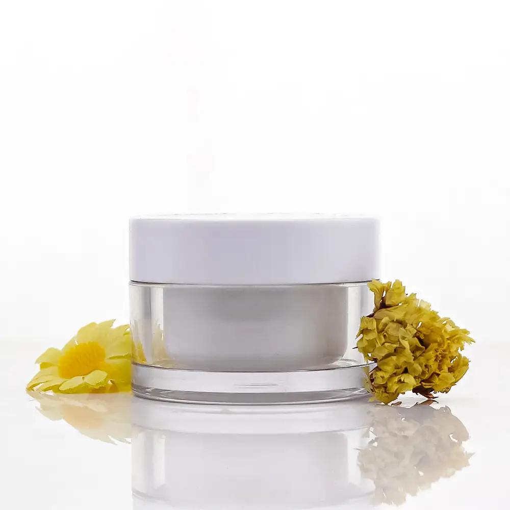 PET can be custom colored transparent cosmetic plastic jar with lid 1